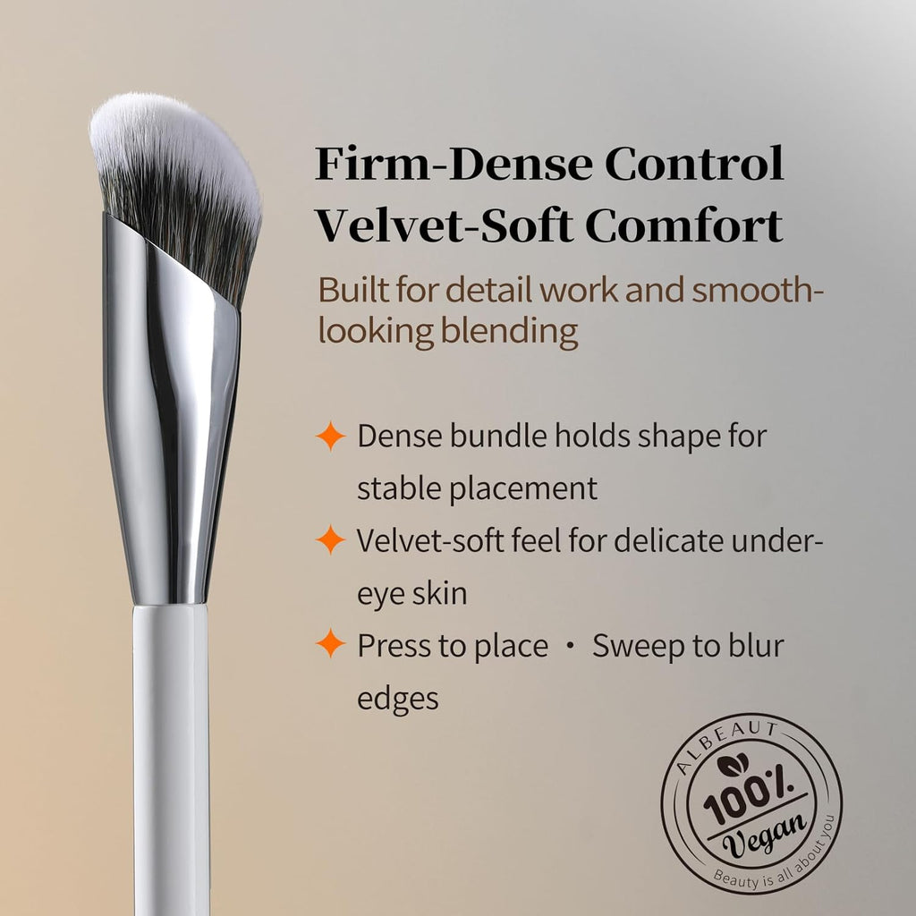Concealer Brush, Angled under Eye Makeup Small Foundation Precision Face Blending Brush (193 Concealer Brush)
