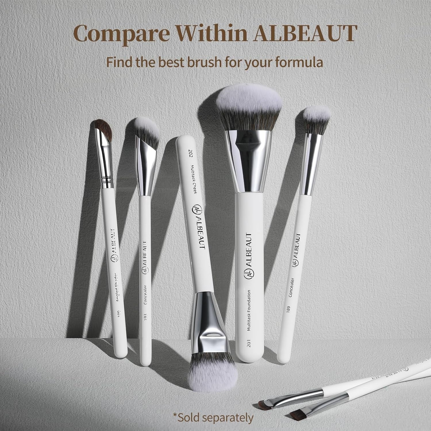 Concealer Brush, Angled under Eye Makeup Small Foundation Precision Face Blending Brush (193 Concealer Brush)